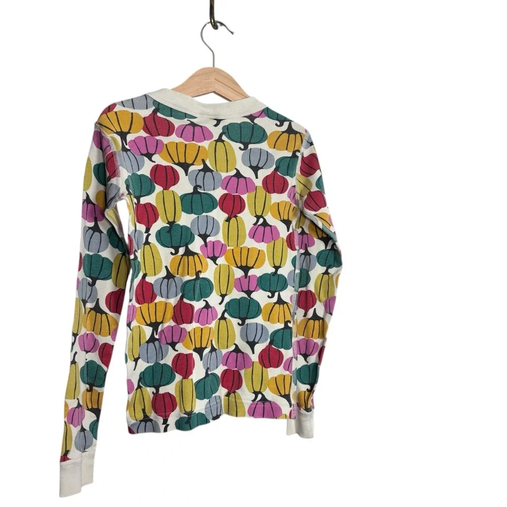 Hanna Andersson Kids Festive Fall Print Pajama Top/Bottom - Unisex - Size 8